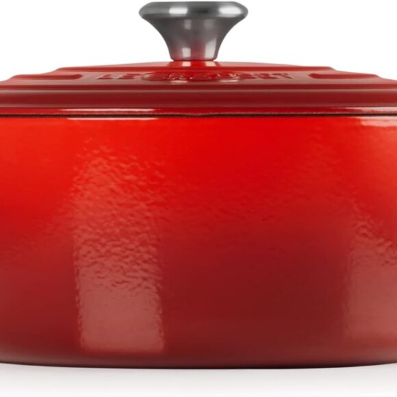 Le Creuset Enameled Cast Iron Signature Round Dutch Oven, 7.25 qt., Cerise - Picture 5 of 12